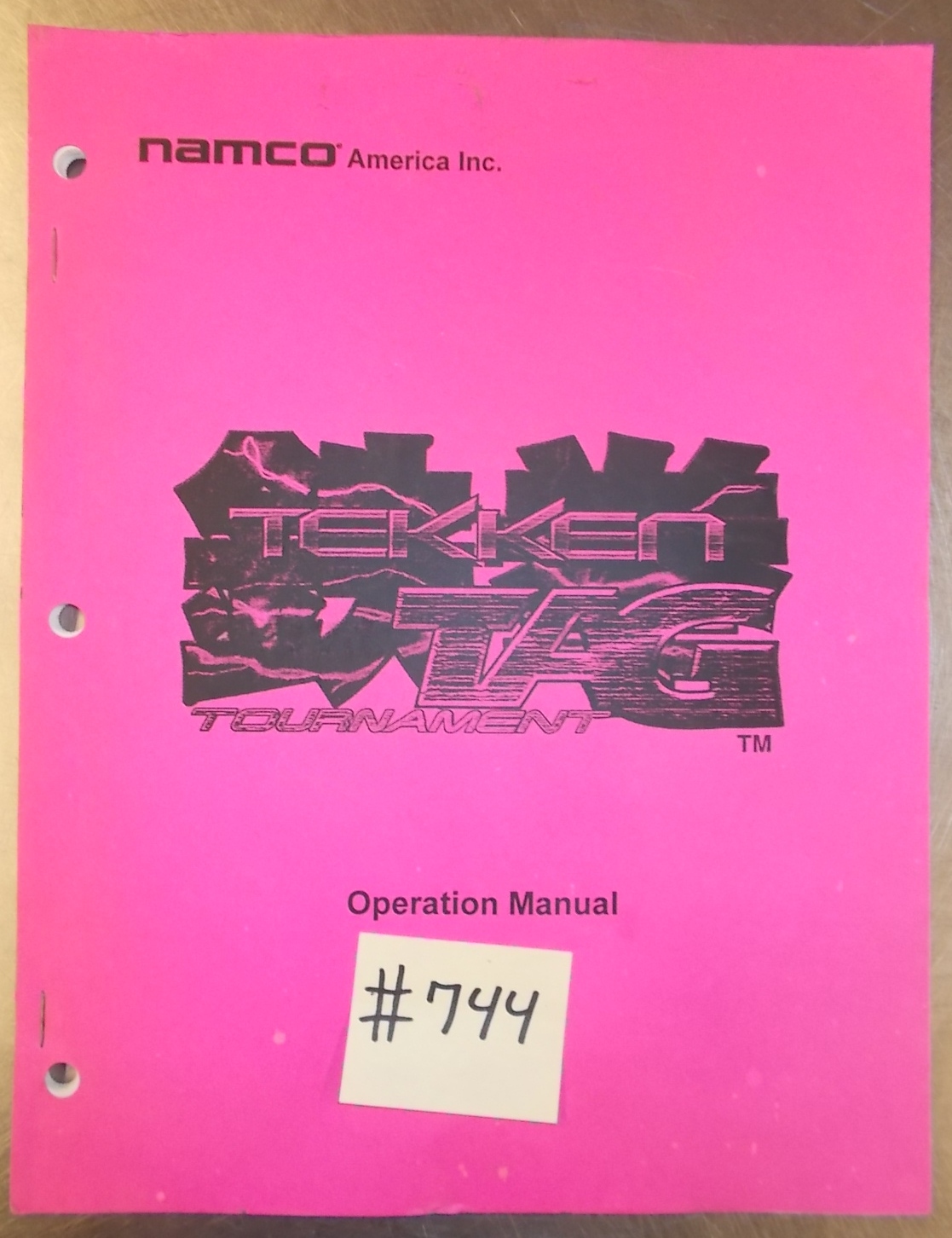 TEKKEN TAG TOURNAMENT Arcade Machine Game OPERATION MANUAL 744 for